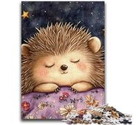Puzzles pour Adultes 1000 pièces Hérisson endormi Jeu Familial Soulagement du Stress Défi Difficile Collection d'artistes, Beaux-Arts 38x26cm