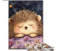 Puzzles pour Adultes 1000 pièces Hérisson endormi, Jeux éducatifs, décoration d'intérieur, idéal comme Cadeau pour Toute la Famille (Taille 50x75cm)