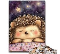 Puzzles pour Adultes 1000 pièces Hérisson endormi pour Les 14 Ans et Plus Jeux Amusants Activités Amusantes à la Maison, Cadeaux d'anniversaire, Cadeaux de Voyage 50x75cm