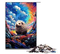 Puzzles pour Adultes 1000 pièces Hérissons dans Le cratère est entouré d'éclaboussuresLo modèle Assemblage Aide Le Cerveau à exercer Jouets addictifs pour cultiver la Patience 75x50cm