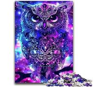 Puzzles pour Adultes 1000 pièces, Hibou Animal Difficile, à partir de 14 Ans, Beau Jeu de Conception, Superbe Jeu de Conception, Superbe Cadeau, 50x75cm