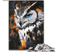 Puzzles pour Adultes 1000 pièces Hibou Animal, Jouets éducatifs pour Toute la Famille à partir de 14 Ans (Taille 50x75cm)