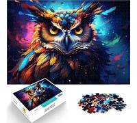 Puzzles pour Adultes 1000 pièces Hibou coloré Puzzles Amusants en Famille Difficiles à compléter mais Amusants et Humoristiques 19,7 po x 29,5 po