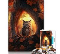 Puzzles pour Adultes 1000 pièces Hibou Fleurs, Jouets éducatifs, Jeu éducatif pour Anniversaire, Noël pour et 14 Ans 38x26cm
