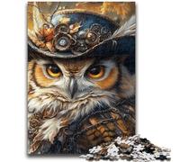 Puzzles pour Adultes 1000 pièces Hibou mystérieux Anti-Stress Défi Difficile Convient pour la décoration de Bureau 26x38cm