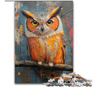 Puzzles pour Adultes 1000 pièces Hibou mystérieux, Jouet éducatif et décompressant, Cadeau d'anniversaire, Cadeaux (Taille 26x38cm)