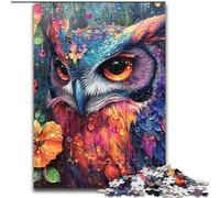 Puzzles pour Adultes 1000 pièces Hibou mystérieux, Jouets éducatifs, Jeux Anti-Stress, décoration d'intérieur Unique et Cadeaux (Taille 50x75cm)