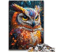 Puzzles pour Adultes 1000 pièces Hibou mystérieux Jouets éducatifs Jeux familiaux Stimuler l'amour Entre Couples 50x75cm