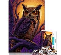Puzzles pour Adultes 1000 pièces Hibou sur l'arbre, Jouets Anti-Stress, renforce l'amour Entre Couples à partir de 14 Ans 38x26cm