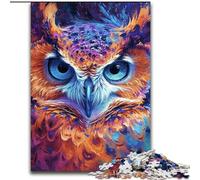 Puzzles pour Adultes 1000 pièces Hiboux colorés Puzzle pour s'amuser en Famille Parfait pour Les Vacances, Les soirées de Jeux interactives (Taille : 50x75cm)