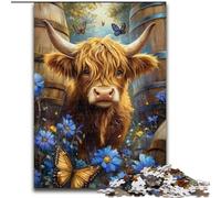 Puzzles pour Adultes 1000 pièces Highland Yak, Jeu Stimulant, idéal comme Cadeau pour Toute la Famille (Taille 26x38cm)