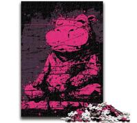 Puzzles pour Adultes 1000 pièces Hippo Fantastique, Jeu Familial Anti-Stress, défi Difficile, Une œuvre d'art pour Les 14 Ans et Plus 50X75CM