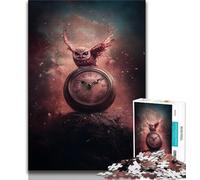 Puzzles pour Adultes 1000 pièces Horloge Hibou, Jeux éducatifs, Décoration d'intérieur, Cadeau d'anniversaire, Cadeaux, Art Mural (75x50cm)