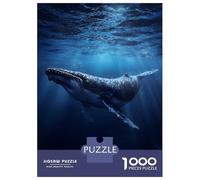 Puzzles pour Adultes 1000 Pièces Humpback Whale Underwater Puzzles pour Adultes - Jeu De Réflexion, Analyse Et Logique - Cadeaux d'anniversaire Et De Noël Uniques 38x26cm/1000pcs