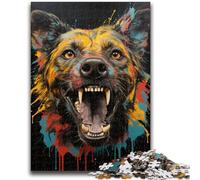 Puzzles pour Adultes 1000 pièces Hyène Africaine Jouet éducatif Anti-Stress Cadeaux pour Amis et Famille 50x75cm