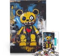 Puzzles pour Adultes 1000 pièces Ici Teddy Fabriqué en Carton pour Les 14 Ans et Plus Jeu intellectuel Cadeau pour Les Anniversaires。Taille：26x38cm/10.24x14.96pouce