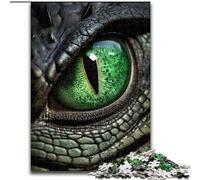 Puzzles pour Adultes 1000 pièces Œil de Dragon Vert, Analyse et logique avec pièces de Formes aléatoires entièrement emboîtables, pour Les Enfants de 14 Ans et Plus (Taille 50x75cm)