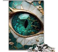 Puzzles pour Adultes 1000 pièces Œil du Dragon de Jade, Jeu de décoration à Faire soi-même Stimulant pour Le Cerveau, Jouet interactif Familial (Taille : 26x38cm)