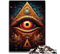 Puzzles pour Adultes 1000 pièces Œil mystérieux pour et à partir de 14 Ans Jeu Pratique Jeu de Noël Cadeaux 38x26cm
