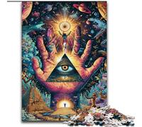 Puzzles pour Adultes 1000 pièces Œil psychédélique, Aide Le Cerveau à exercer des Jouets addictifs pour cultiver la Patience et améliorer la mémoire (Taille 50x75cm)