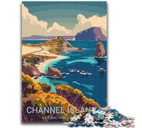 Puzzles pour Adultes 1000 pièces Îles Anglo-Normandes Jeux éducatifs Jouets à Faire soi-même Idéal comme Cadeau pour Toute la Famille (Taille 38x26cm)