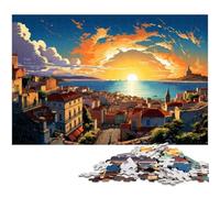 Puzzles pour Adultes 1000 pièces Illustration colorée de Lisbonne Puzzle découpé avec précision Idéal comme Cadeau pour Toute la Famille 1000 pièces (75 x 50 cm)