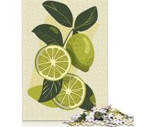 Puzzles pour Adultes 1000 pièces, Illustration de Branche de Citron Vert, Puzzle en Papier pour Adultes et Adolescents, décoration d'intérieur, Jouets, 1000 pièces (75 x 50 cm)