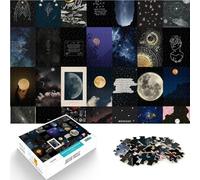 Puzzles pour Adultes 1000 pièces Illustration de mosaïque d'astronomie Fabriqué en Carton pour Les 14 Ans et Plus Jeu éducatif d'apprentissage Améliorer l'amour Entre Les Couples。Taille：38x52cm