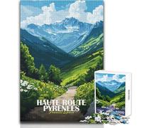 Puzzles pour Adultes - 1000 pièces - Illustration de Paysage des Pyrénées - Jeu Stimulant et éducatif - Cadeau - Dimensions 50x75cm
