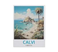 Puzzles pour Adultes 1000 Pièces,Image De Puzzle en Papier pour Adultes,Calvi Corse,Puzzles pour Enfants Jeux Éducatifs Jouets Joli Cadeau,Puzzles Classiques(38x26cm)-GP62