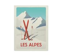 Puzzles pour Adultes 1000 Pièces,Image De Puzzle en Papier pour Adultes, France, Hiver, Alpes, Snowboard Rouge,Puzzles pour Enfants Jeux Éducatifs Jouets Joli Cadeau,Puzzles Classiques(38x26cm)-BM21