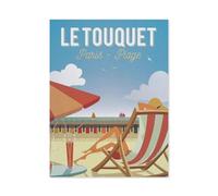Puzzles pour Adultes 1000 Pièces,Image De Puzzle en Papier pour Adultes，Plage de Le Touquet en France，Puzzles pour Enfants Jeux Éducatifs Jouets Joli Cadeau,Puzzles Classiques（38x26cm）-BN61