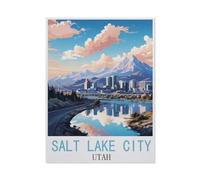Puzzles pour Adultes 1000 Pièces,Image De Puzzle en Papier pour Adultes，Salt Lake City，Puzzles pour Enfants Jeux Éducatifs Jouets Joli Cadeau,Puzzles Classiques（38x26cm）-H16