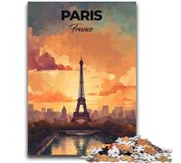 Puzzles pour Adultes 1000 pièces, imprimés Voyages à Paris, Jeux éducatifs, Jouets à Faire soi-même, idéal comme Cadeau pour Toute la Famille (Taille 38x52cm)