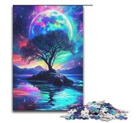 Puzzles pour Adultes 1000 pièces Incroyable Néon Fantaisie Nature Impossible Puzzle Jeu Familial Soulagement du Stress Défi Difficile 1000PCS (38x26cm)
