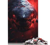 Puzzles pour Adultes 1000 pièces Inferno Eyes of The Shark Puzzles en Bois Puzzles Difficiles Jouet éducatif Cadeau Jeux de Puzzle 1000 pièces (75x50cm)