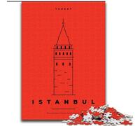 Puzzles pour Adultes 1000 pièces Istanbul Turquie, pour 14 Ans et Plus Un Jeu Stimulant à Offrir à Toute la Famille et aux Amis 50x75cm