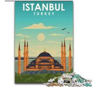 Puzzles pour Adultes 1000 pièces Istanbul Turquie Travel Art, pour Les 14 Ans et Plus Chaque pièce est Unique - Jeu Amusant et Stimulant pour Toute la Famille Bon Cadeau 26x38cm