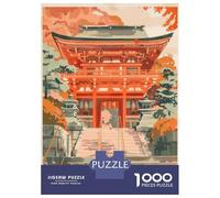 Puzzles pour Adultes 1000 Pièces Japanese Shinto Temple Puzzle Adulte Jeu Manuel Assemblage De Motifs Difficile À Compléter 52x38cm/1000pcs