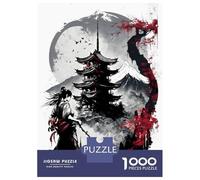 Puzzles pour Adultes, 1000 Pièces, Japonais Ink Wash 01 Puzzles Adolescents, Jeu de Main, Défi Difficile, Jeu sophistiqué, Cadeaux 52x38cm/1000pcs