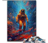 Puzzles pour Adultes 1000 pièces Je suis dans l'espace en Bois, activités Amusantes à la Maison, Cadeau d'anniversaire, Cadeaux de Voyage 50x75cm Fête d'anniversaire pour Hommes Femmes
