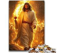 Puzzles pour Adultes 1000 pièces Jésus Aide Le Cerveau à exercer des Jouets addictifs pour cultiver la Patience Une œuvre d'art 38x26cm