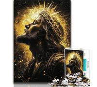 Puzzles pour Adultes 1000 pièces Jésus, Aidez Le Cerveau à exercer des Jouets addictifs pour cultiver la Patience, décoration Parfaite (38x26cm)