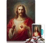 Puzzles pour Adultes 1000 pièces Jesus Art 1000 pièces Jigsaw Staycation Kill Time avec Affiche Assortie et Feuille de Questions 26x38cm