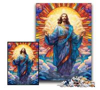 Puzzles pour Adultes 1000 pièces Jésus dans Le Ciel Puzzle 1000 pièces Un Casse-tête Stimulant pour Les Adolescents, Parfait pour la décoration intérieure ou comme Cadeau Taille 26x38cm