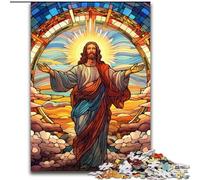 Puzzles pour Adultes 1000 pièces Jésus dans Le Ciel Puzzles pour Adultes 1000 pièces Art DIY Stimulant pour Les passionnés, Cadeau Parfait pour la détente (Taille 50x75cm)