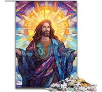 Puzzles pour Adultes 1000 pièces Jésus dans Le Ciel Puzzles pour Adultes 1000 pièces Art DIY Stimulant pour Les passionnés, Cadeau Parfait pour la détente (Taille 26x38cm)