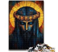 Puzzles pour Adultes 1000 pièces Jésus doré, Jouets de Jeu, Chaque pièce est Unique - Jeu Familial Stimulant et Amusant (26x38cm)