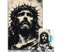 Puzzles pour Adultes 1000 pièces Jésus doré, stimulez Votre Cerveau, Jouets addictifs pour cultiver la Patience, décoration Parfaite (75x50cm)