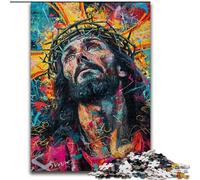 Puzzles pour Adultes 1000 pièces Jésus Graffiti, à partir de 14 Ans, Jeux éducatifs à Domicile, Jouets à Faire soi-même, œuvres d'art, Cadeau (Taille 26x38cm)